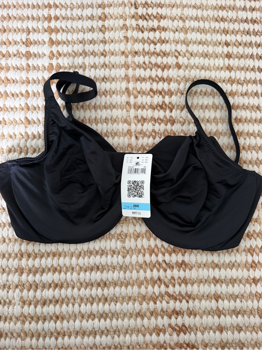 Wacoal Inner Sheen Underwire Bra 36C Black NWT $65 Retail